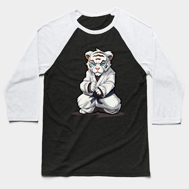 Karate Tiger - Stronger than ever (no words) Baseball T-Shirt by Tee-Magination